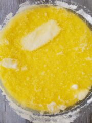 Butter melting in scalding hot milk